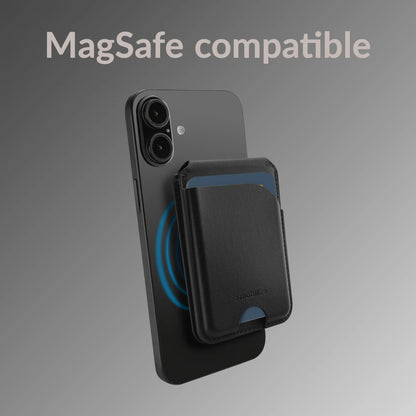 Mobilize Magsafe Compatible Magnet Card Holder With Stand Function Black - Essentify