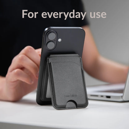 Mobilize Magsafe Compatible Magnet Card Holder With Stand Function Black - Essentify