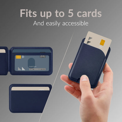 Mobilize Magsafe Compatible Magnet Card Holder With Stand Function Blue - Essentify