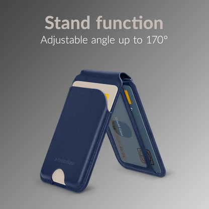 Mobilize Magsafe Compatible Magnet Card Holder With Stand Function Blue - Essentify