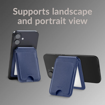 Mobilize Magsafe Compatible Magnet Card Holder With Stand Function Blue - Essentify