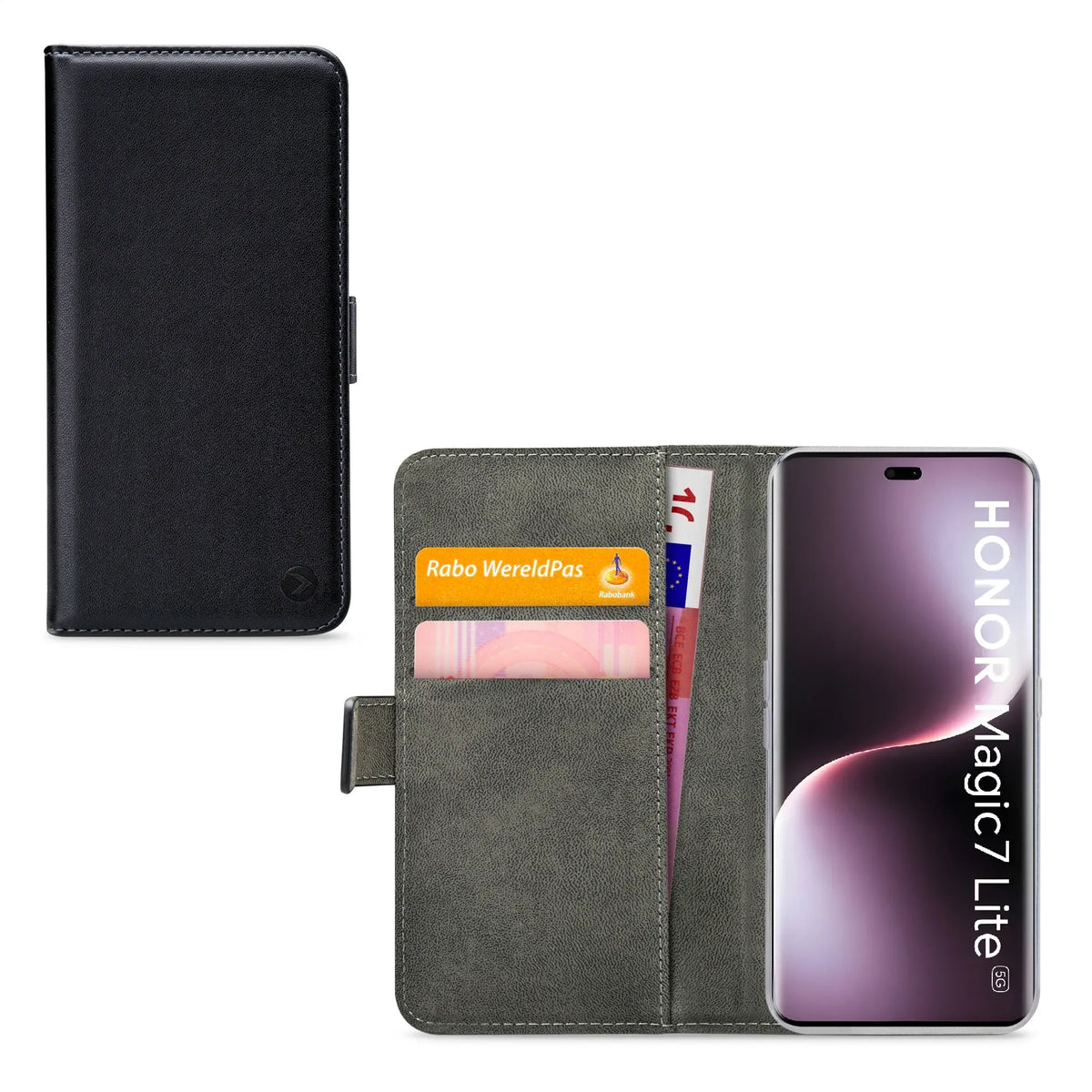 Mobilize Classic Gelly Wallet Book Case Honor Magic7 Lite Black - Essentify