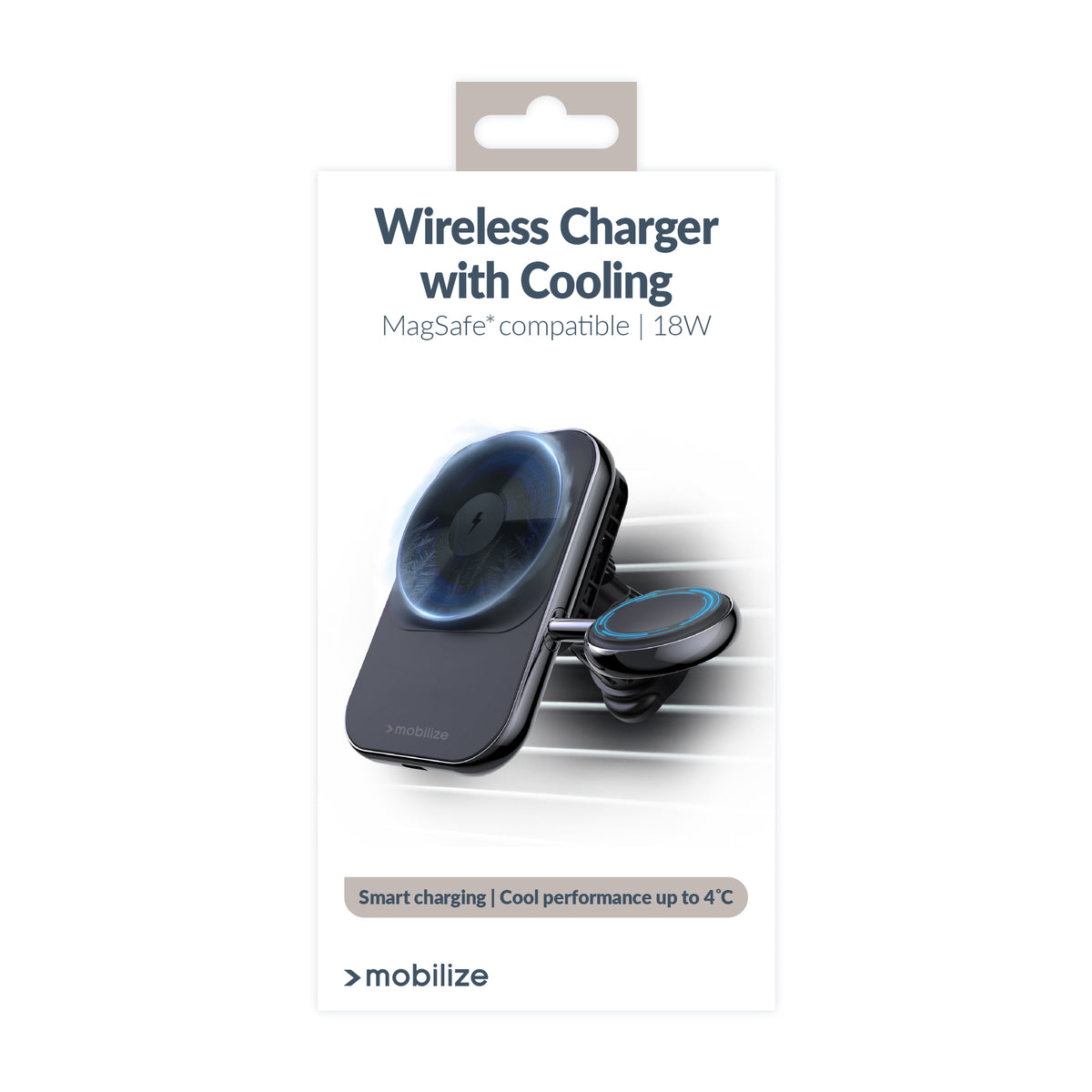 Mobilize Magsafe Compatible Car Charger For Phone And Watch 18W Black