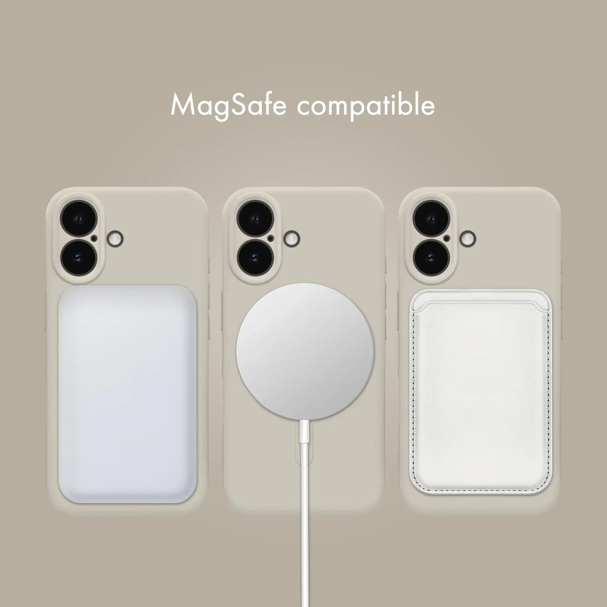 My Style Protective Flex Magsafe Compatible Case For Apple Iphone 16E Antique White - Essentify