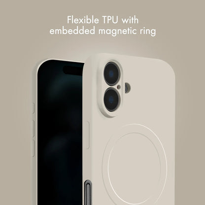 My Style Protective Flex Magsafe Compatible Case For Apple Iphone 16 Pro Max Antique White - Essentify