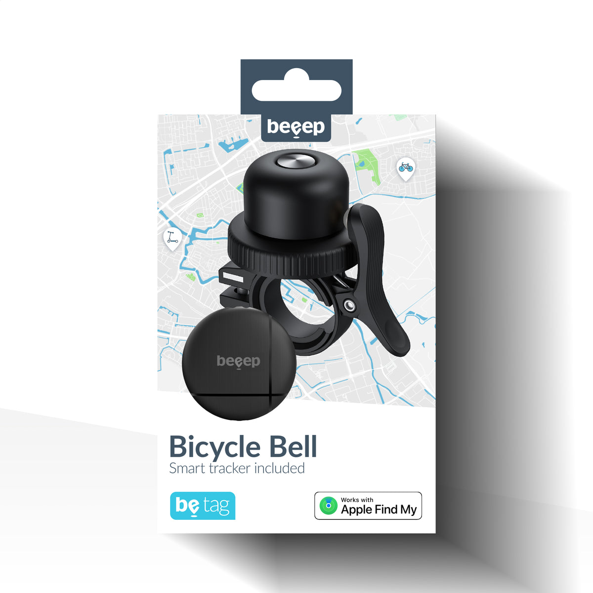 Beeep Betag Find My Tracker Black & Bicycle Bell