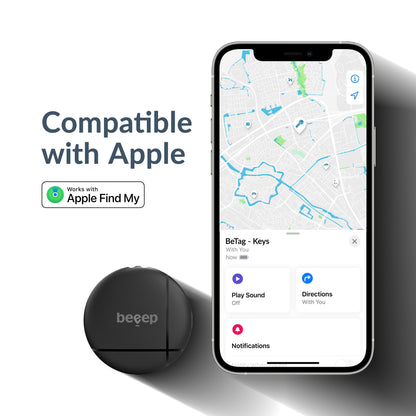 Beeep Betag Find My Tracker Black & Taillight Reflector