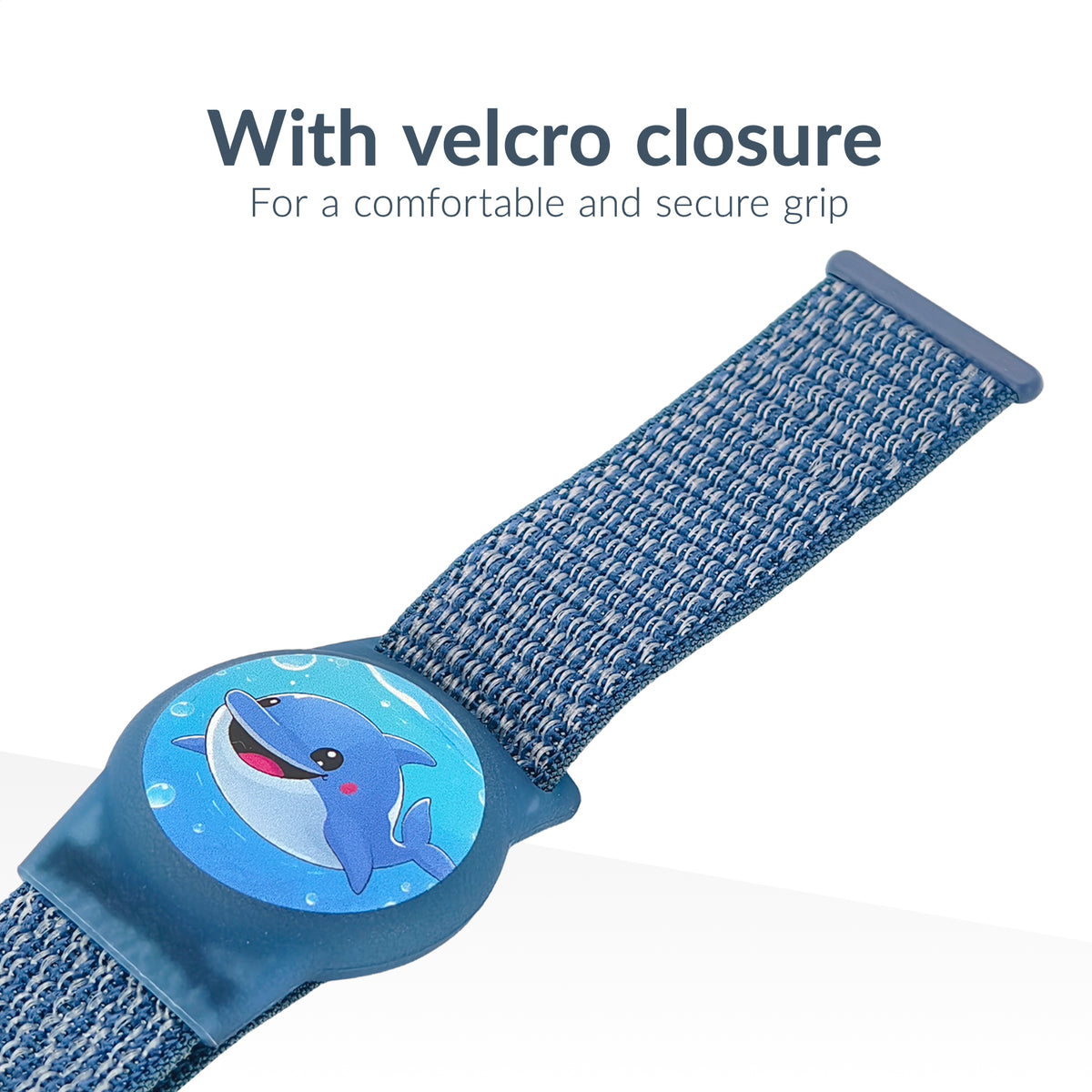 Beeep Onetag Apple Find My & Android Tracker - Kids Wristband Velcro Dolphin
