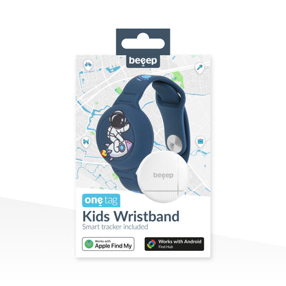 Beeep Onetag Apple Find My & Android Tracker - Kids Wristband Silicon Astronaut
