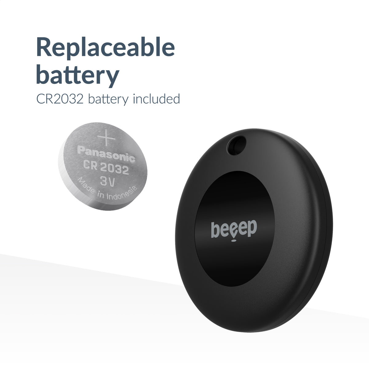 Beeep Betag Android Tracker Black & Keychain Black - 3 Pack