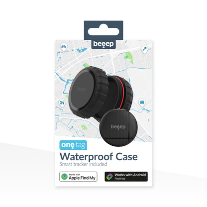 Beeep Onetag Apple Find My & Android Tracker - Waterproof Case - Black