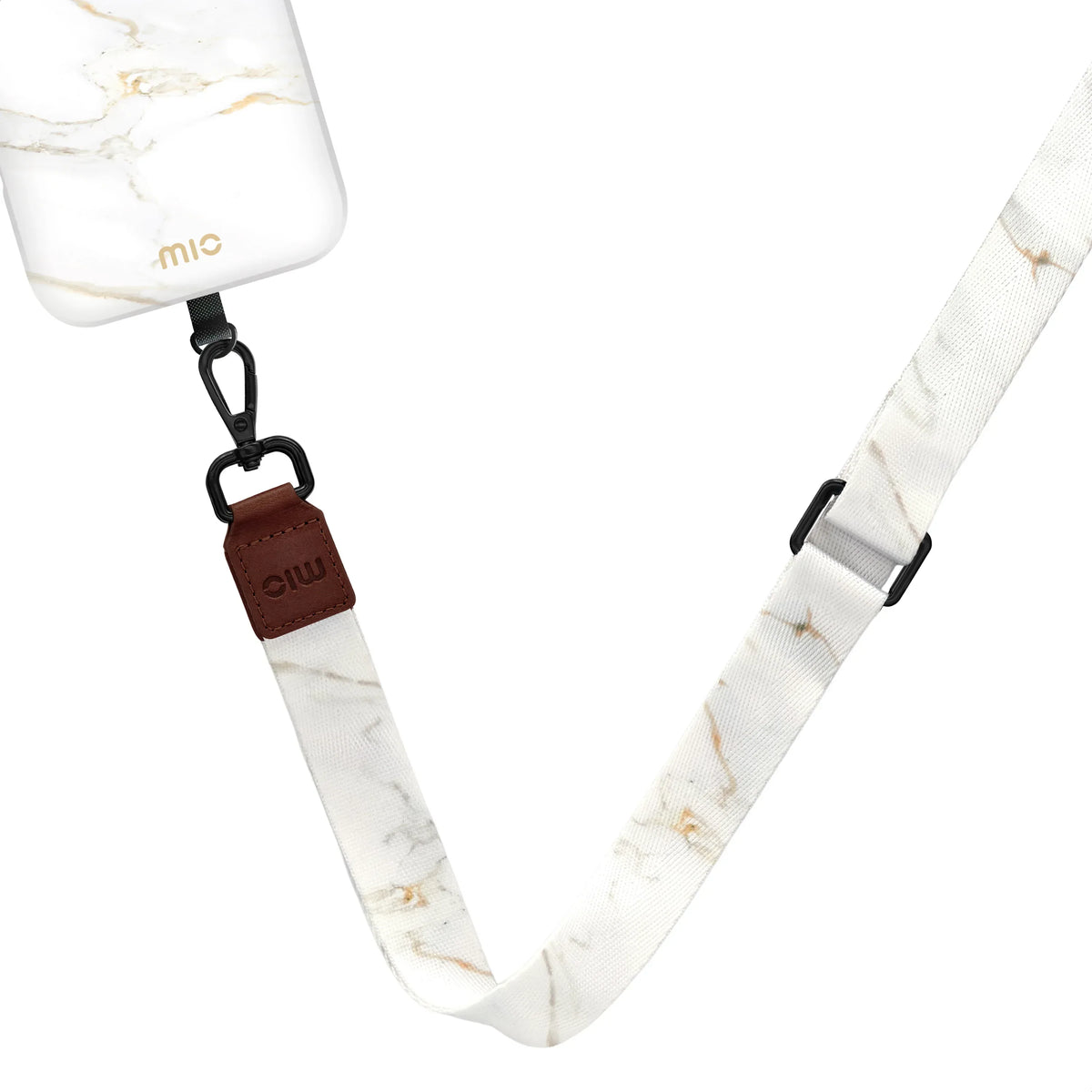 Mio By Mobilize Mio Lanyard White Marble - Essentify