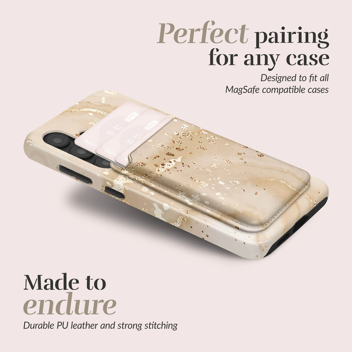 Mio By Mobilize Mio Gold Marble Magsafe Compatible Card Holder - Essentify