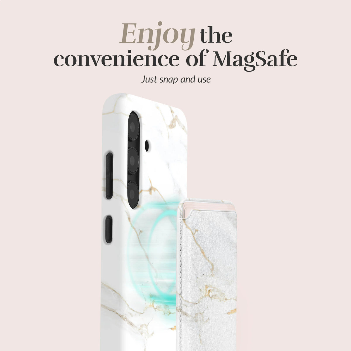 Mio By Mobilize Mio White Marble Magsafe Compatible Card Holder - Essentify