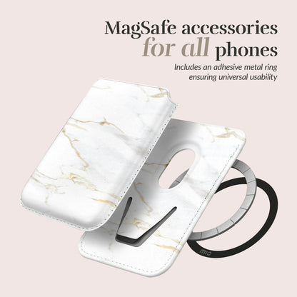 Mio By Mobilize Mio White Marble Magsafe Compatible Card Holder - Essentify