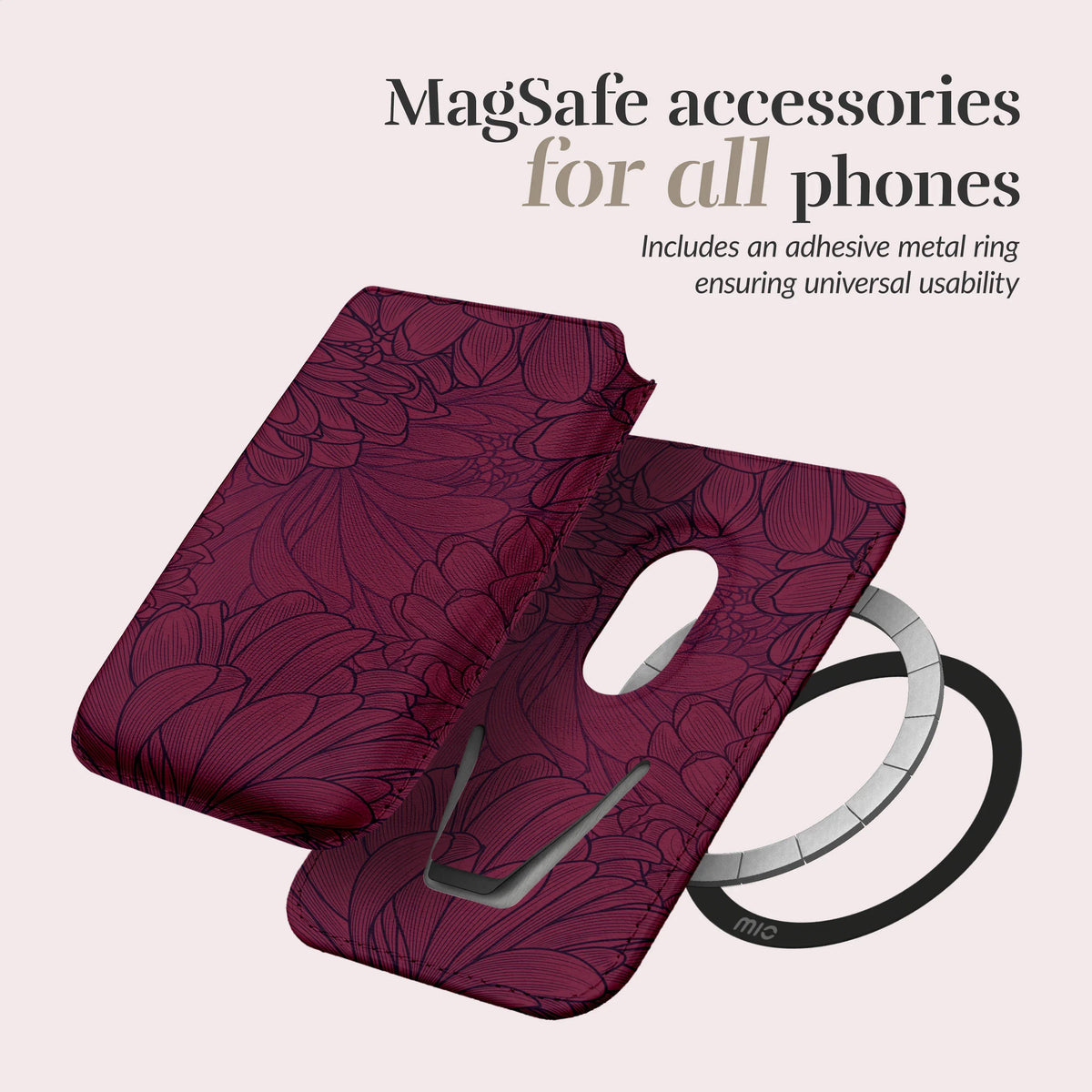 Mio By Mobilize Mio Berry Blooms Magsafe Compatible Card Holder - Essentify