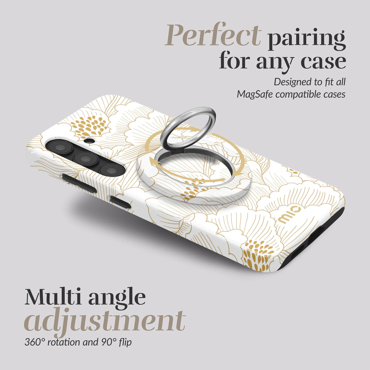 Mio By Mobilize Mio White Roses Magsafe Compatible Ring Holder - Essentify