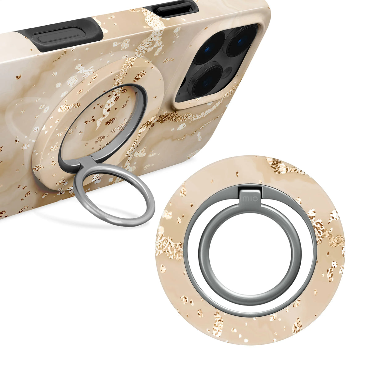 Mio By Mobilize Mio Gold Marble Magsafe Compatible Ring Holder - Essentify