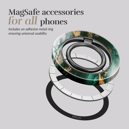 Mio By Mobilize Mio Green Marble Magsafe Compatible Ring Holder - Essentify