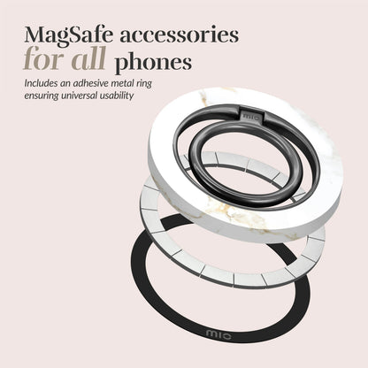 Mio By Mobilize Mio White Marble Magsafe Compatible Ring Holder - Essentify