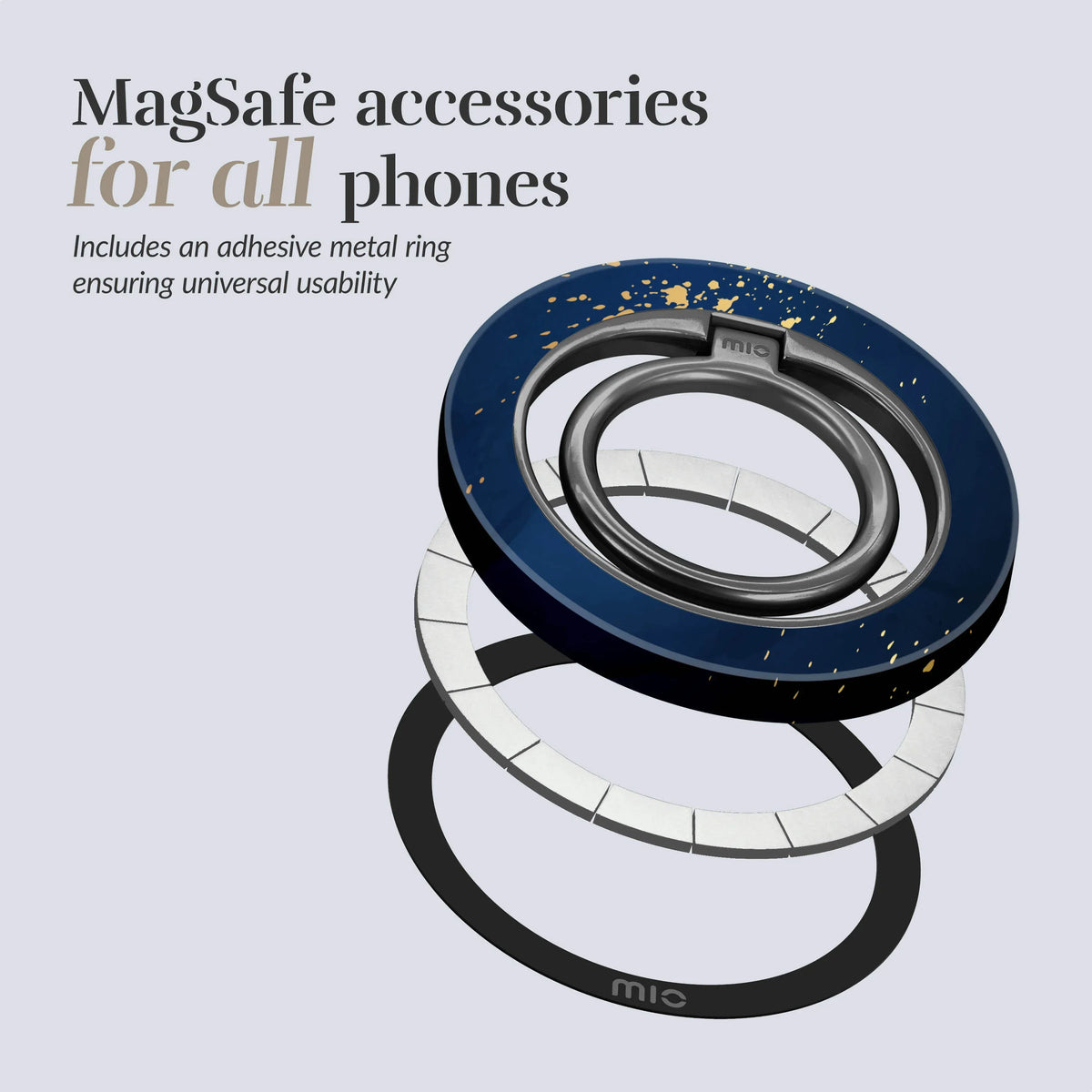 Mio By Mobilize Mio Midnight Sparkle Magsafe Compatible Ring Holder - Essentify