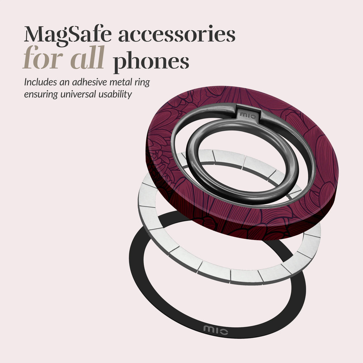 Mio By Mobilize Mio Berry Blooms Magsafe Compatible Ring Holder - Essentify