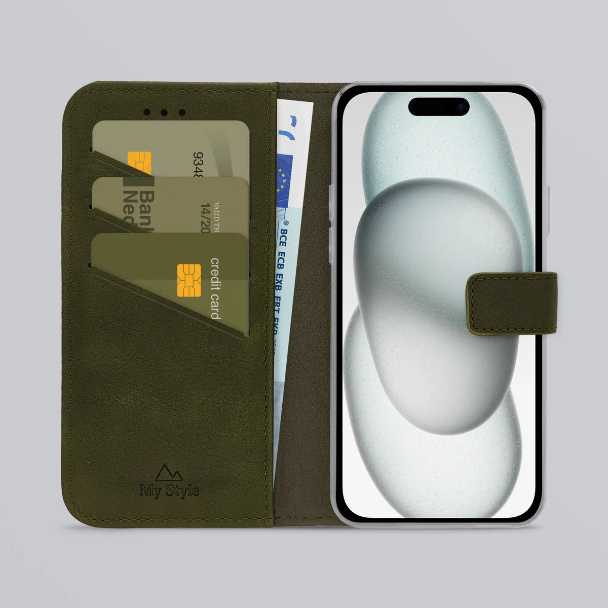My Style Flex Wallet For Apple Iphone 13/14/15 Forest Green - Essentify