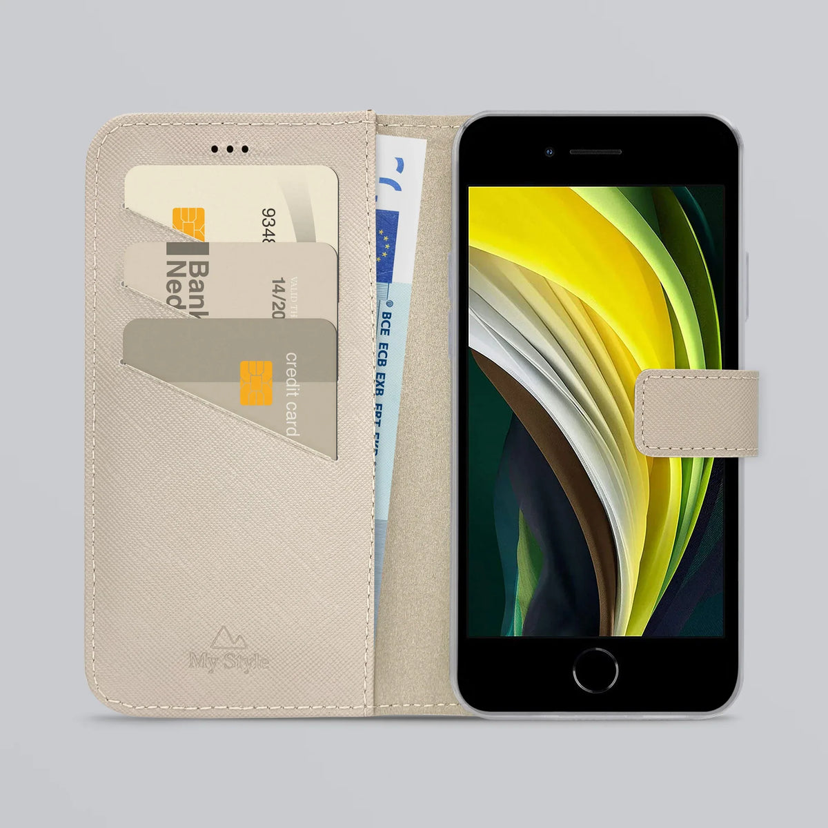 My Style Flex Wallet For Apple Iphone 6/6S/7/8/Se (2020/2022) Warm Taupe - Essentify