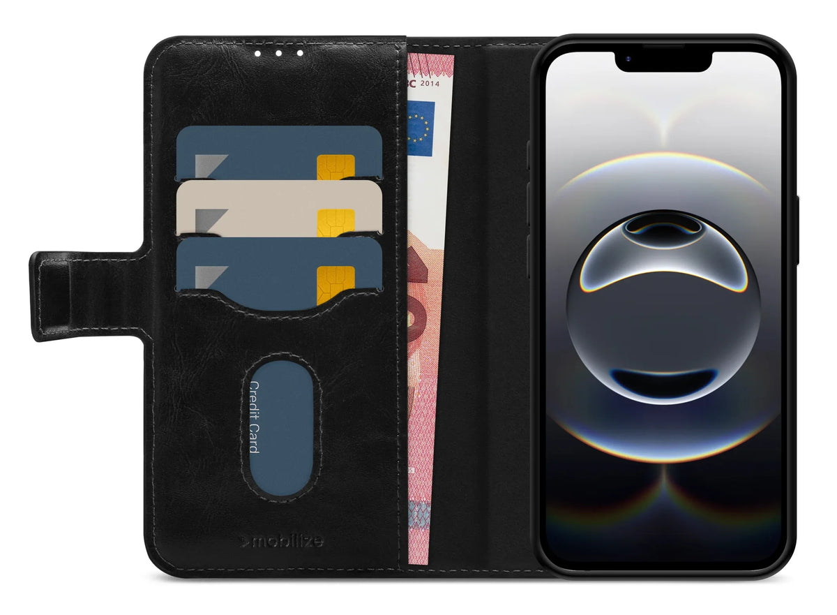 Mobilize 2In1 Magsafe Compatible Gelly Wallet Case Apple Iphone 16E Black - Essentify