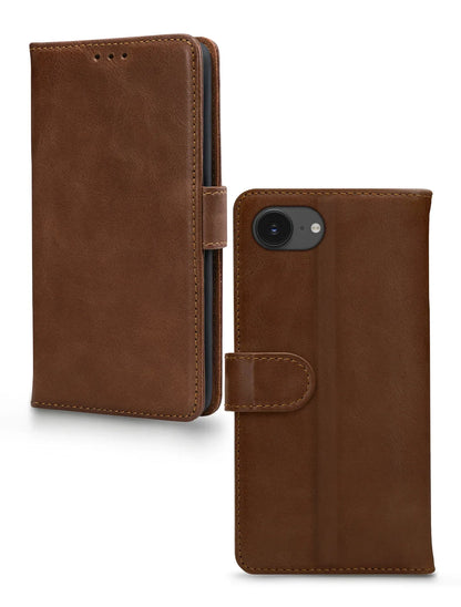Mobilize Leather Wallet Apple Iphone 16E Brown - Essentify