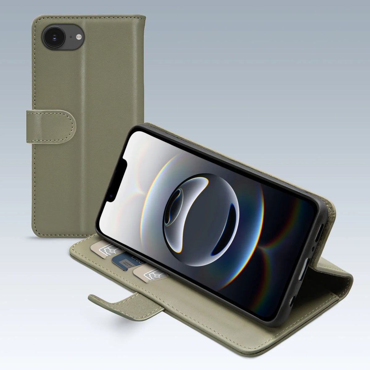 Mobilize Premium Gelly Wallet Book Case Apple Iphone 16E Green - Essentify