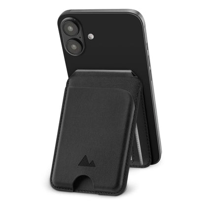 My Style Magsafe Compatible Magnet Card Holder With Stand Function Black - Essentify