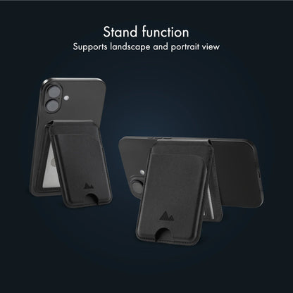 My Style Magsafe Compatible Magnet Card Holder With Stand Function Black - Essentify
