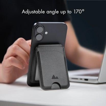 My Style Magsafe Compatible Magnet Card Holder With Stand Function Black - Essentify