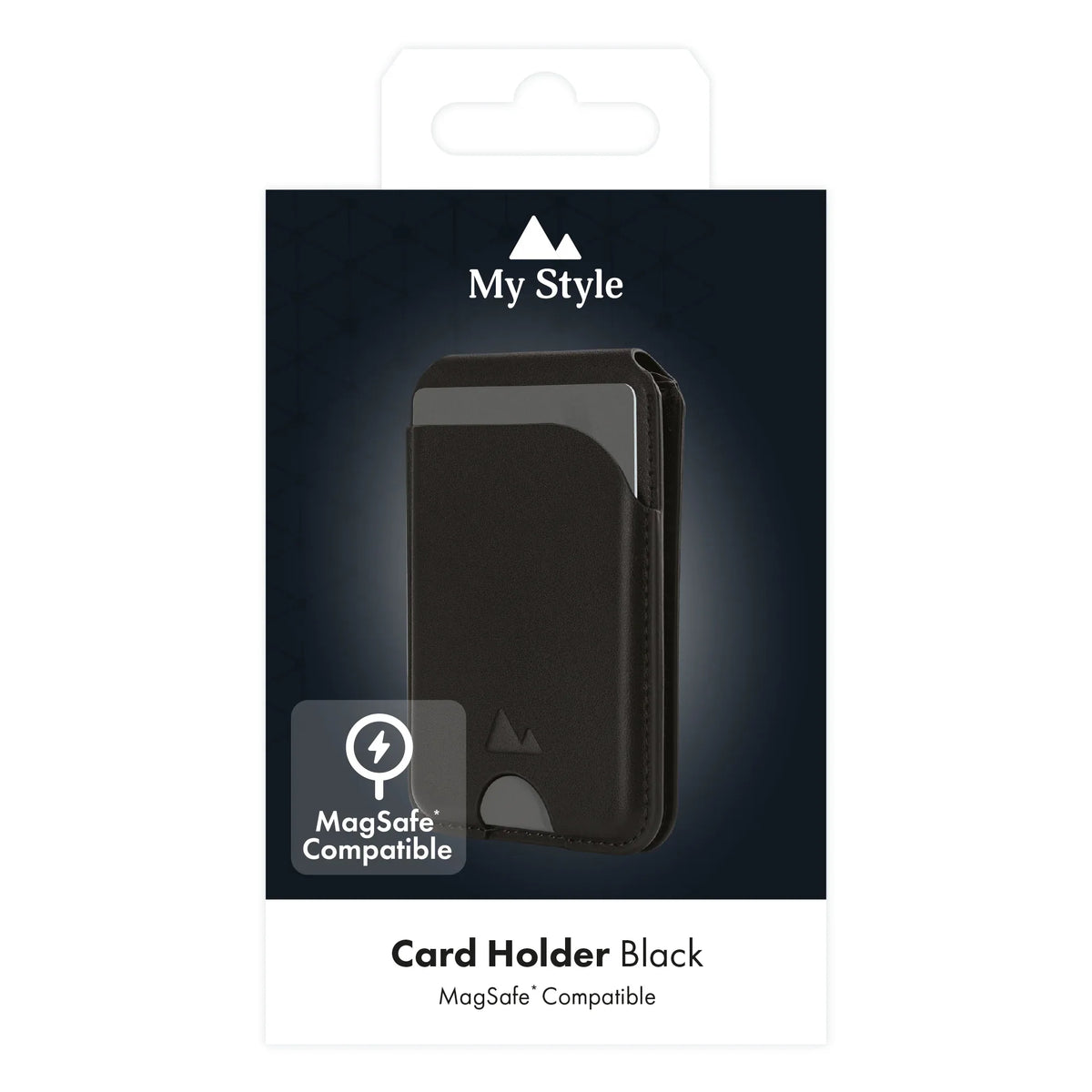 My Style Magsafe Compatible Magnet Card Holder With Stand Function Black - Essentify