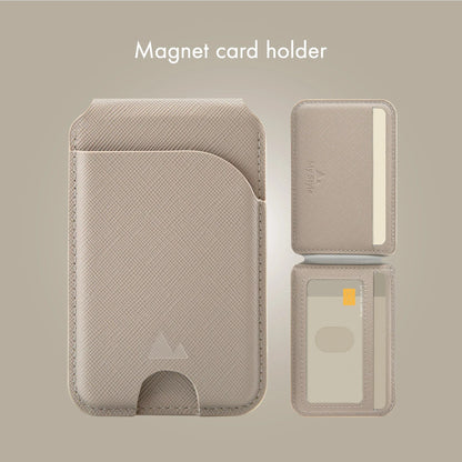 My Style Magsafe Compatible Magnet Card Holder With Stand Function Warm Grey - Essentify