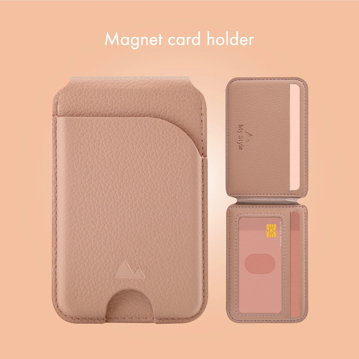 My Style Magsafe Compatible Magnet Card Holder With Stand Function Soft Pink - Essentify