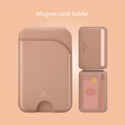 My Style Magsafe Compatible Magnet Card Holder With Stand Function Soft Pink - Essentify