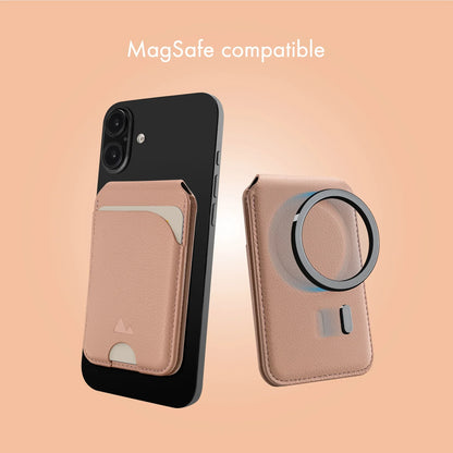 My Style Magsafe Compatible Magnet Card Holder With Stand Function Soft Pink - Essentify