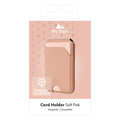 My Style Magsafe Compatible Magnet Card Holder With Stand Function Soft Pink - Essentify