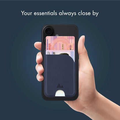 My Style Magsafe Compatible Magnet Card Holder With Stand Function Midnight Blue - Essentify