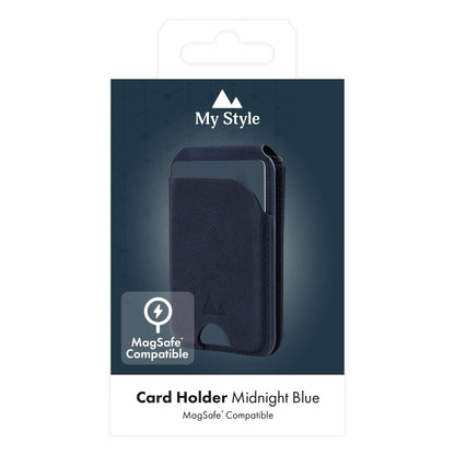 My Style Magsafe Compatible Magnet Card Holder With Stand Function Midnight Blue - Essentify