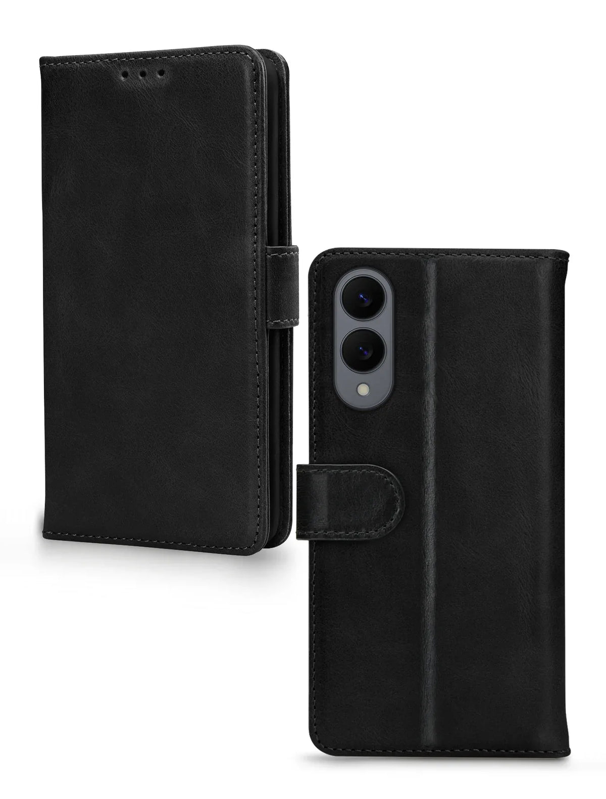 Mobilize Leather Wallet Samsung Galaxy S25 Edge 5G Black - Essentify