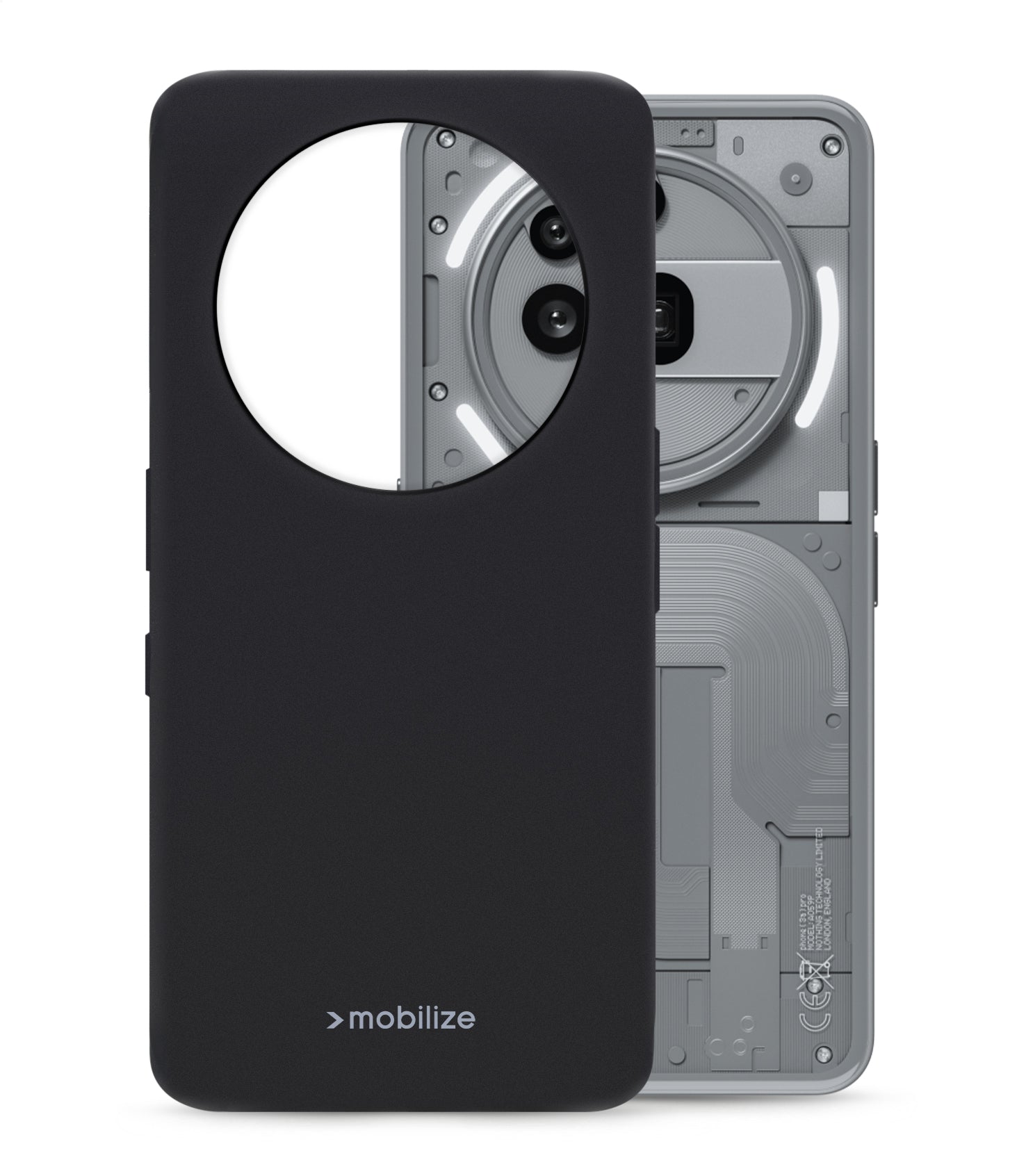 Mobilize Rubber Gelly Case Nothing Phone (3A) Pro Matt Black