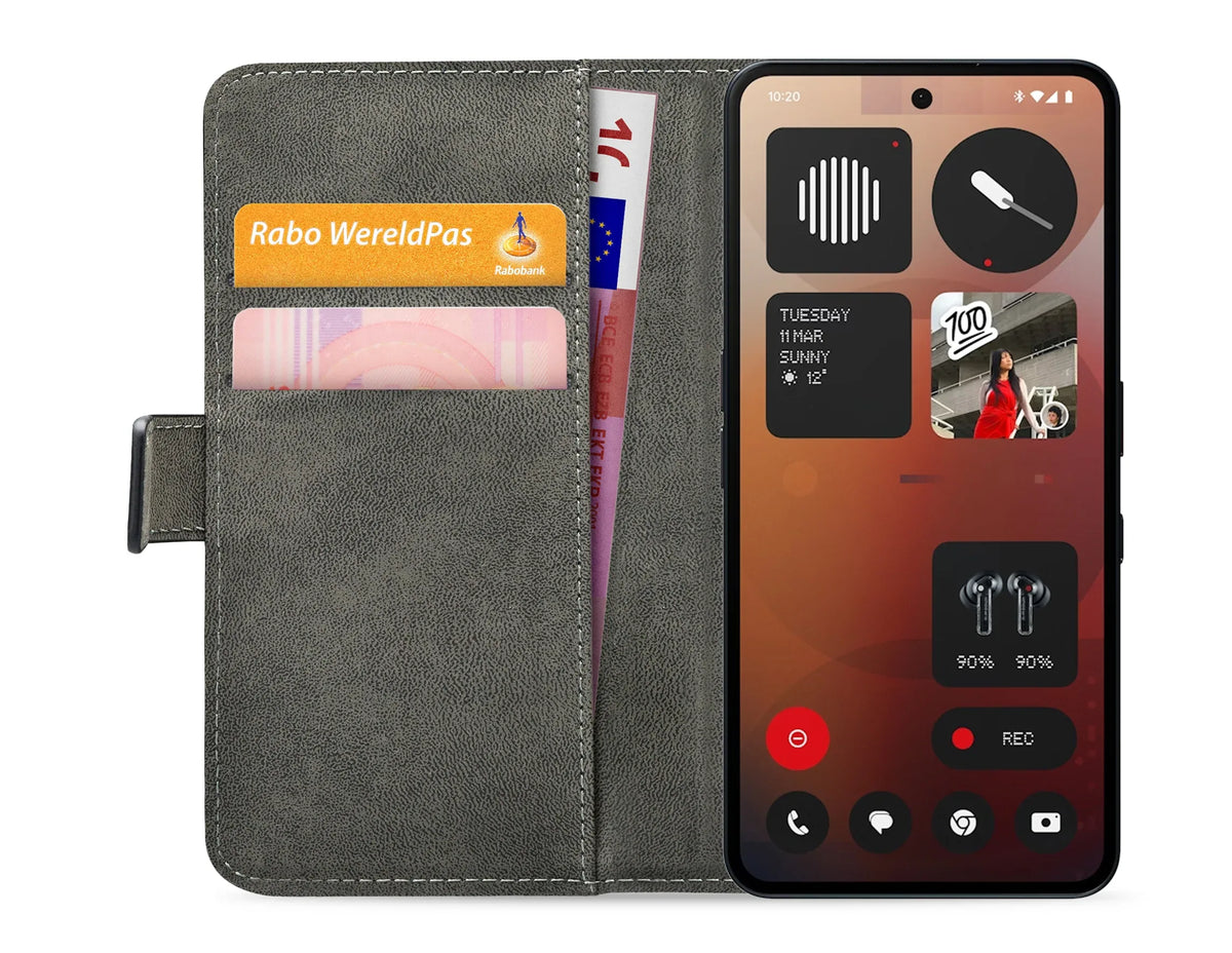 Mobilize Classic Gelly Wallet Book Case Nothing Phone (3A) Pro Black - Essentify