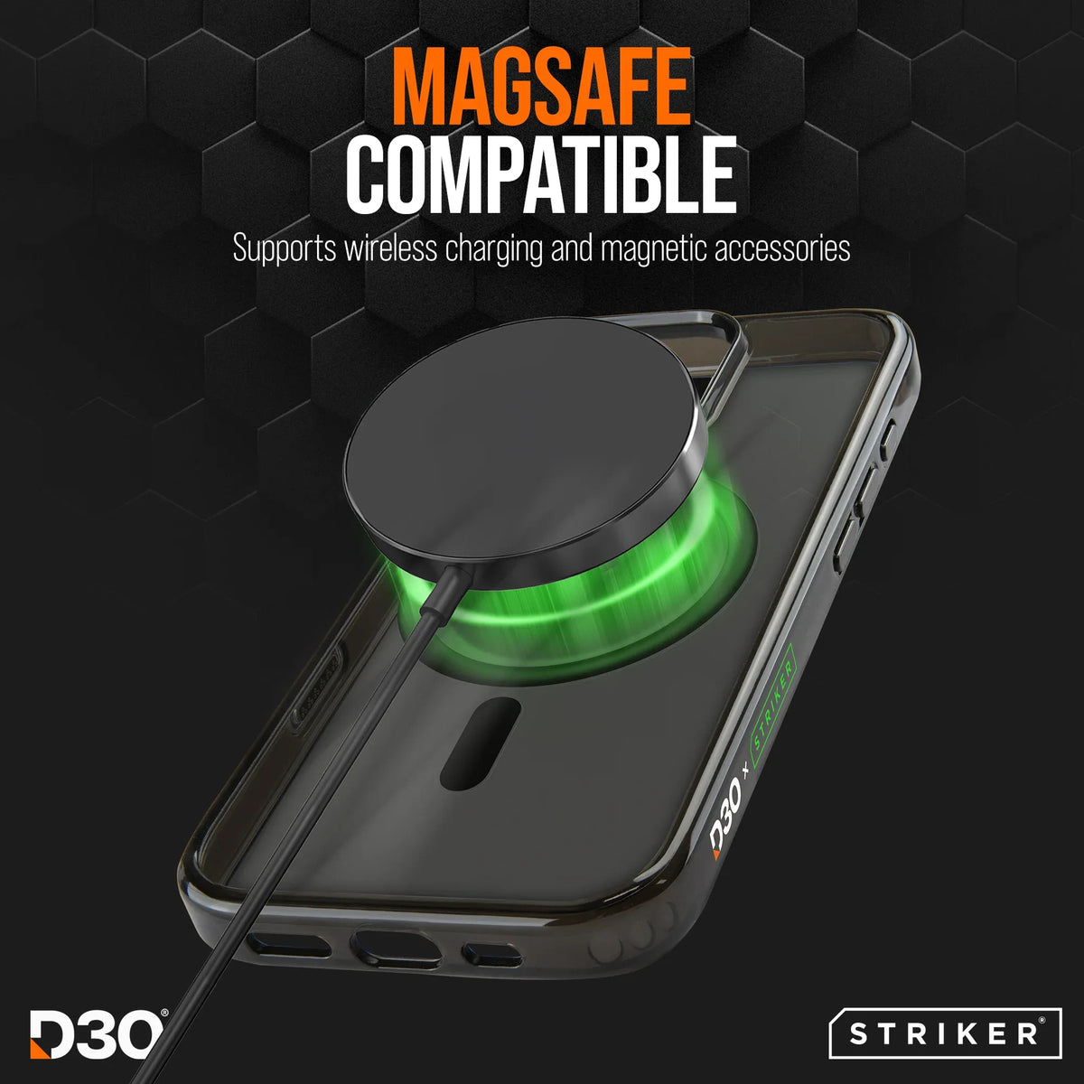 Striker X-Core - D3O Xtreme Impact Mag Case - Black - Apple Iphone 13/14/15 - Essentify