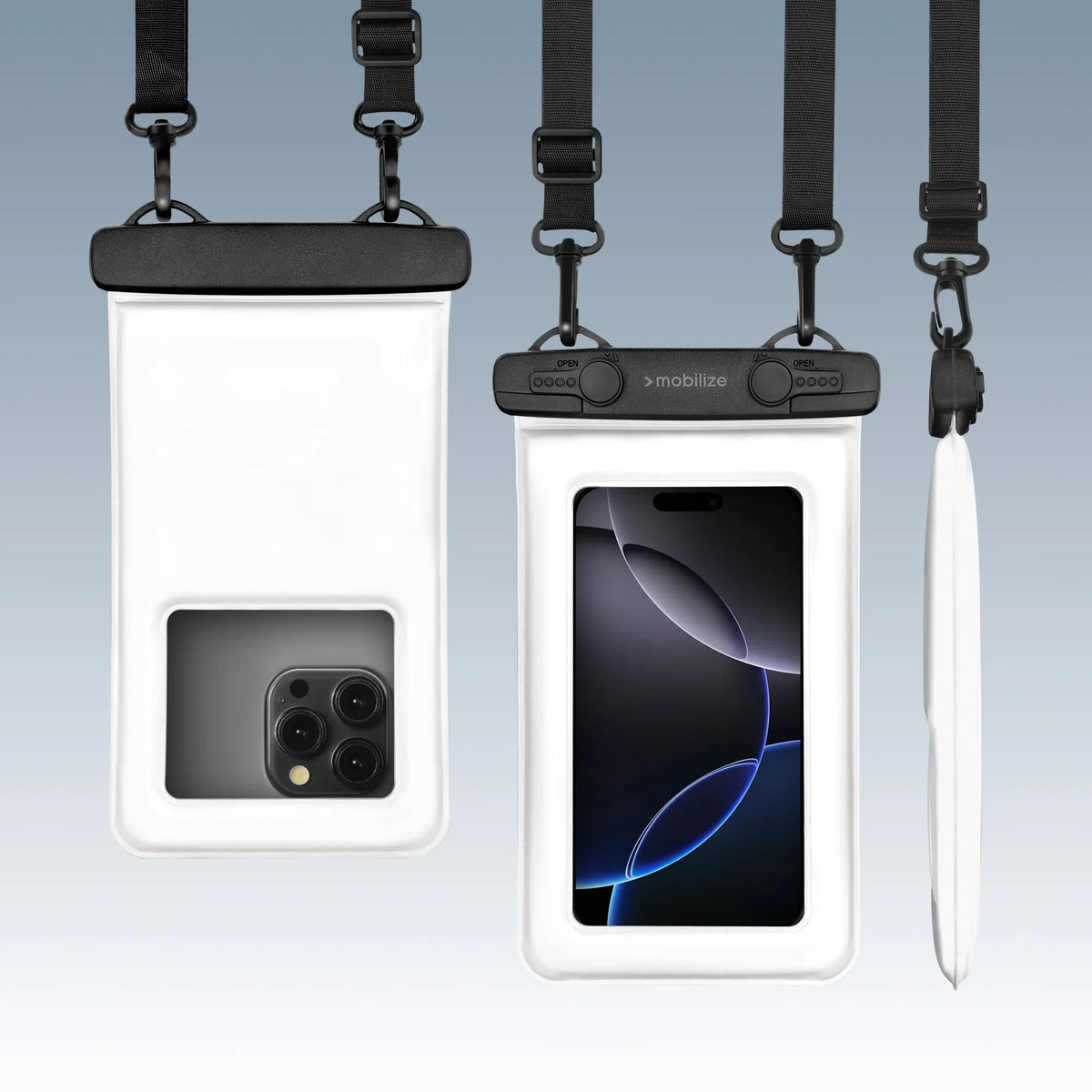 Mobilize Universal Waterproof Floating Bag Incl. Lanyard White - Essentify