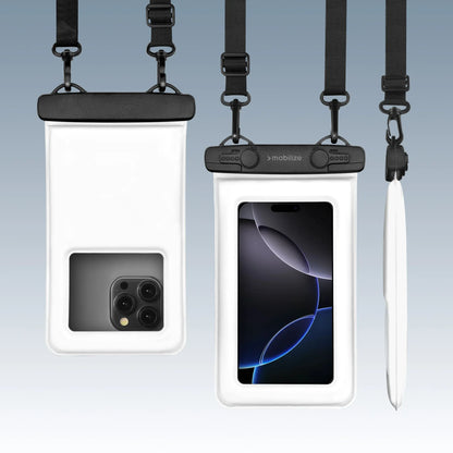 Mobilize Universal Waterproof Floating Bag Incl. Lanyard White - Essentify