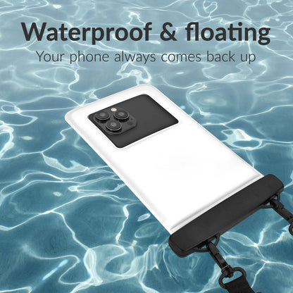 Mobilize Universal Waterproof Floating Bag Incl. Lanyard White - Essentify