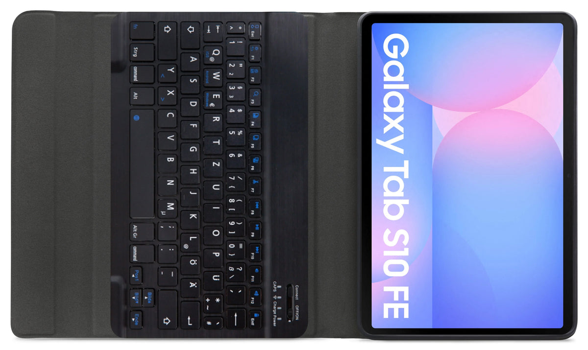 Mobilize Detachable Bluetooth Keyboard Case Samsung Galaxy Tab S10 Fe 11 Black Qwertz - Essentify